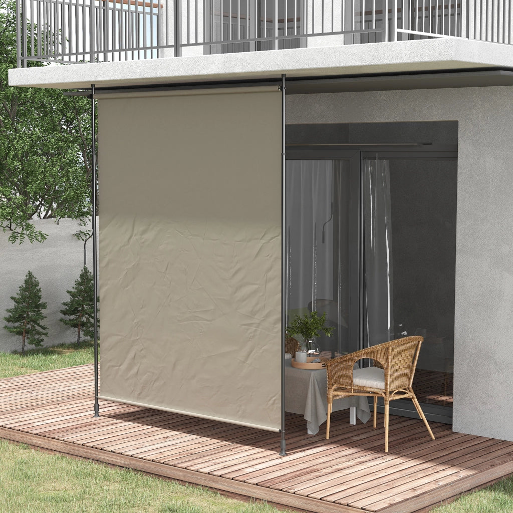 Tenda da balcone scorrevole a manovella ¨C zephmum ¨C sabbia 200x305 cm alluminio