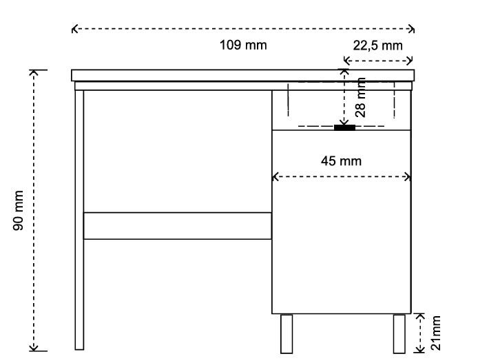 Mobile in legno con lavatoio + coprilavatrice mod. Idex - Versione SX