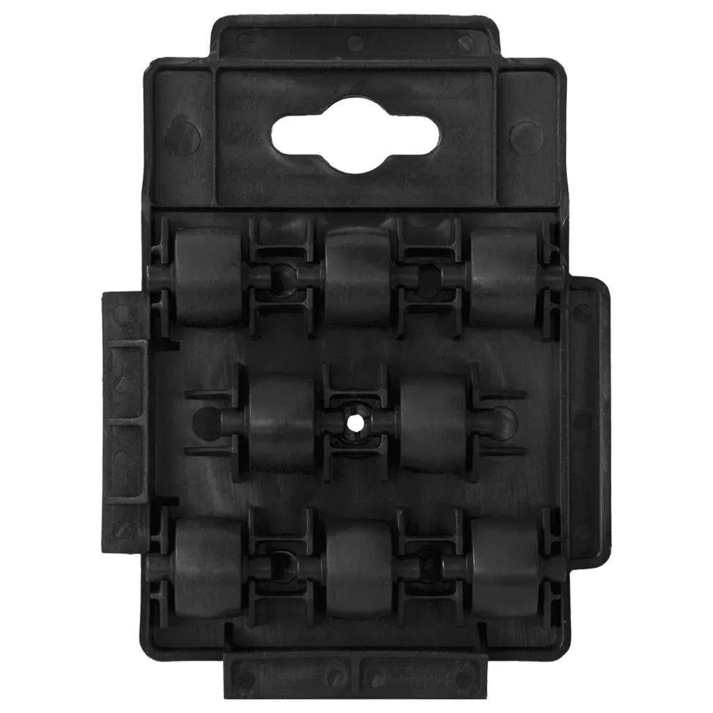 Carrello per Traslochi con 8 Ruote 4pz Neri Polipropilene 150kg