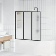 Parete doccia Nero 120 x 2 x 117 cm Alluminio e PP 42009754