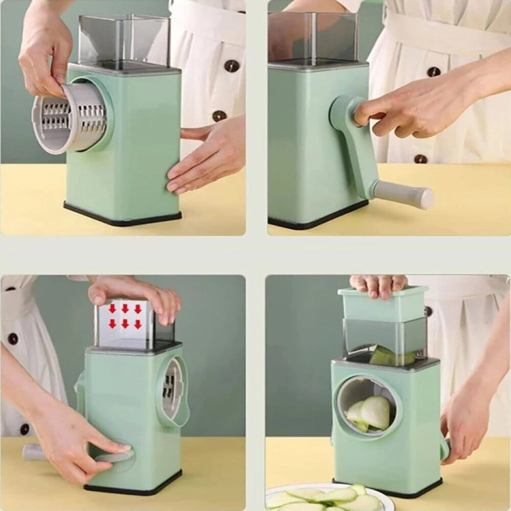 AFFETTATRICE MANUALE A MANOVELLA MULTIFUNZIONE AFFETTA TAGLIA VERDURE LD-00763