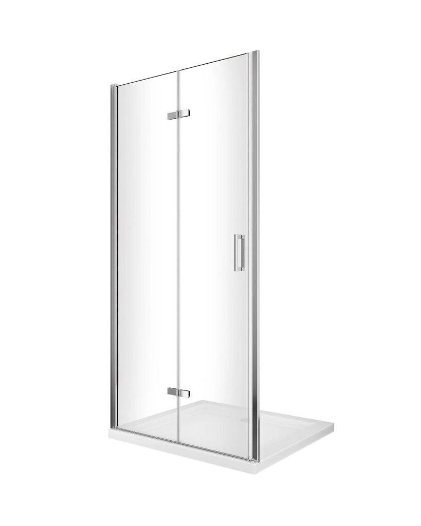 Porta doccia a libro due ante, cristallo 6mm trasparente, h190 Sicena Lura Trasparente 6mm,65 cm