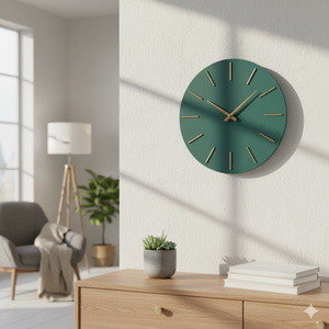 Orologio da Parete  Ø40x5 cm in Legno TimeLine Verde