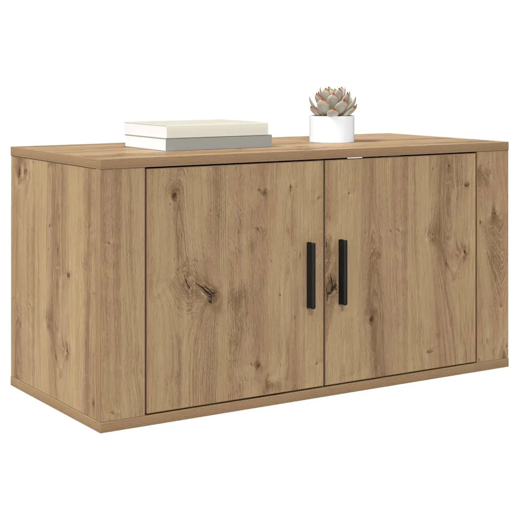 Mobile TV da parete 80 x 34,5 x 40 cm rovere artigianale 881151