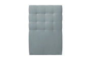Testiera in tessuto velluto grigio blu imbottita L90 cm