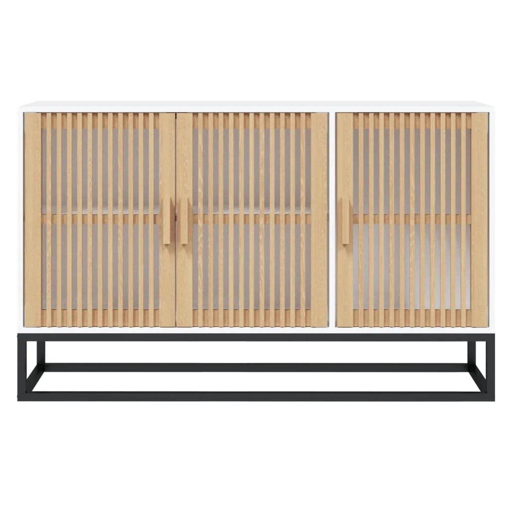 Buffet credenza cassettiera armadio mobile contenitore organizer per cucina soggiorno salotto 105 x 30 x 65 cm legno ingegnerizzato bianco 02_0030190
