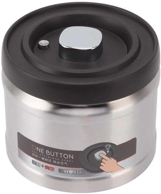 Contenitore a Vaso per Caffè - Chiusura Ermetica - Impermeabile - Acciaio Inossidabile 304 - 750ML - Facile da Usare - Prevenzione dei Danni da Umidità - Contenitore per Alimenti.