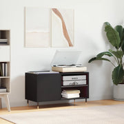 Mobile Porta Dischi Nero 85x38x48 cm in Legno Multistrato 831693