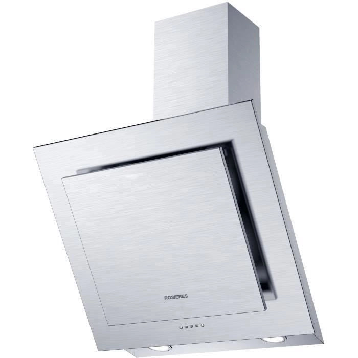 Cappa decorativa ROSIeRES RDX6MX - L 60 cm - Acciaio inox - 66 dB - 4 velocità - Classe A - Illuminazione LED