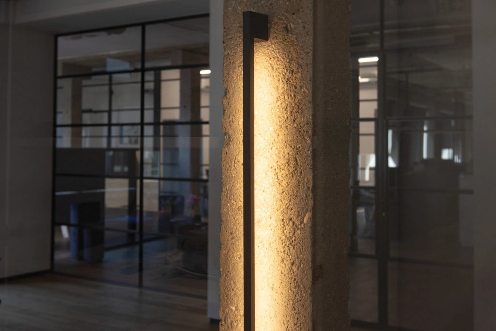 Applique esterna lineare nera 90cm LED 8W IP54 Kanlux