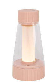 Lampada da tavolo LED ricaricabile rosa Lucide Lorali