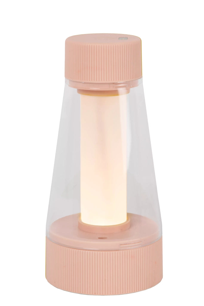 Lampada da tavolo LED ricaricabile rosa Lucide Lorali