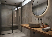 Lavabo bacinella d'appoggio tondo D33 cm in ceramica Sabbia