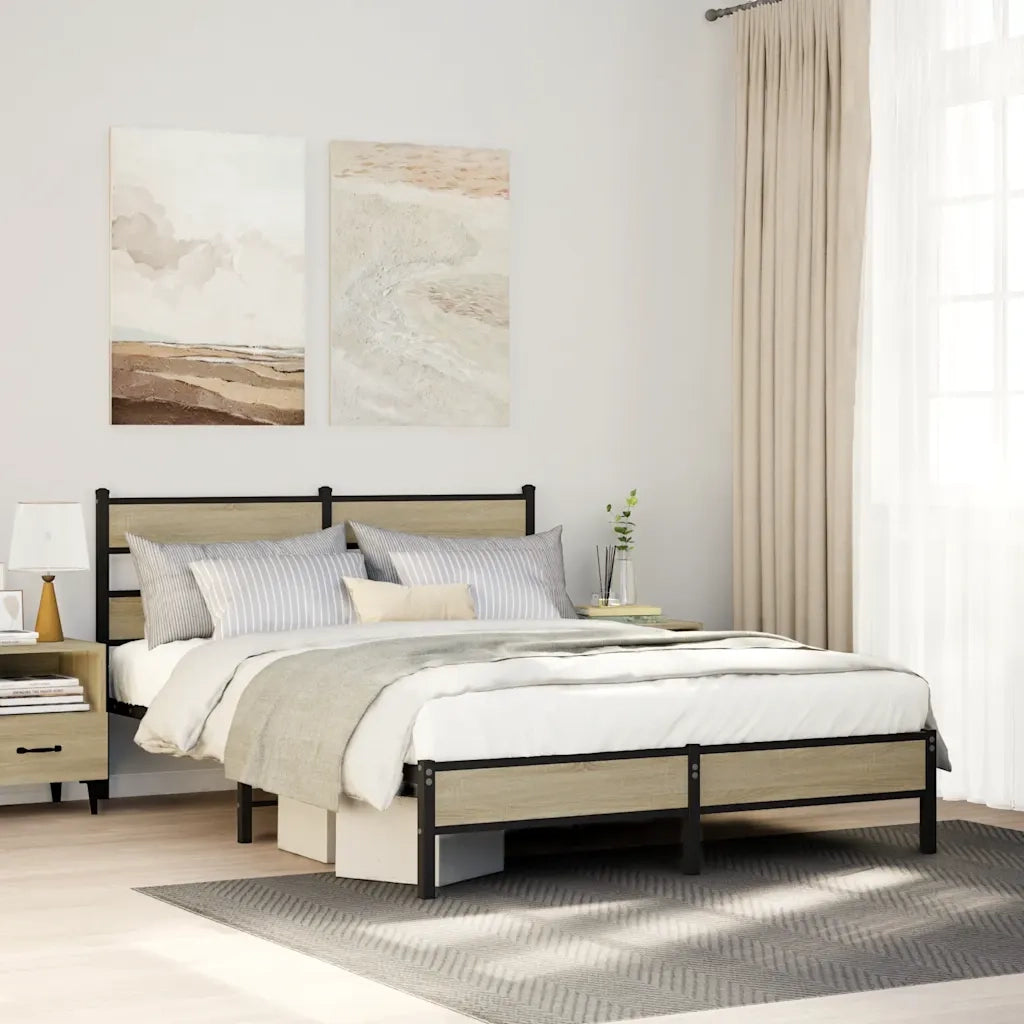 Giroletto senza Materasso Rovere Sonoma 140x190cm in Truciolato 4017254
