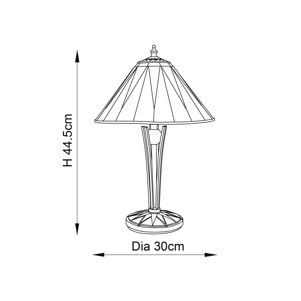 Lampada da tavolo Tiffany Dark Star vetro multicolore E14 40W