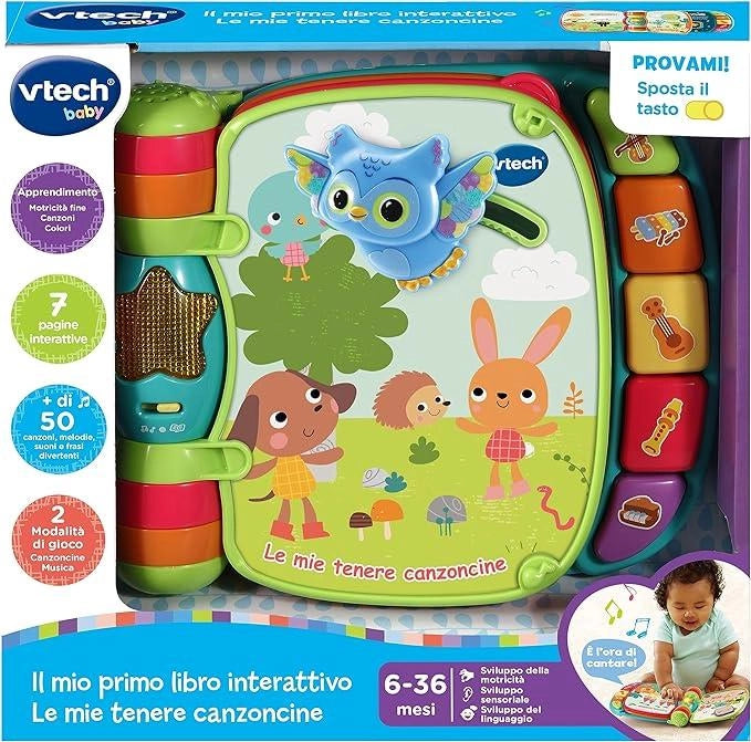 VTech Il Mio Primo Libro Interattivo - Le Mie Tenere Canzoncine, Libro Interattivo per Neonati con Animali in Rilievo, 6