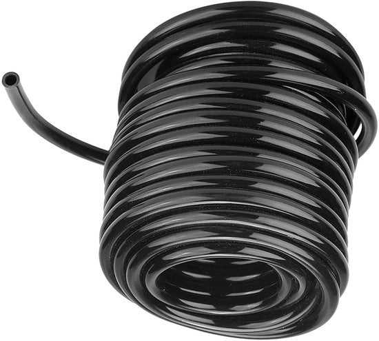 Drupslang in PVC per Giardino - 20 Metri - Duraturo e Flessibile - Nero - Resistentente alla Pressione dell'Acqua - Adatto per Giardino e Coltivi