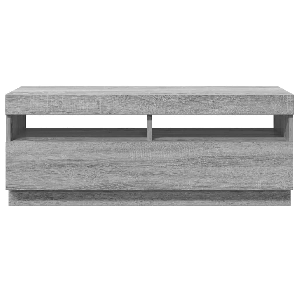 Mobile Porta TV con Luci LED Grigio Sonoma 100x35x40 cm 815721