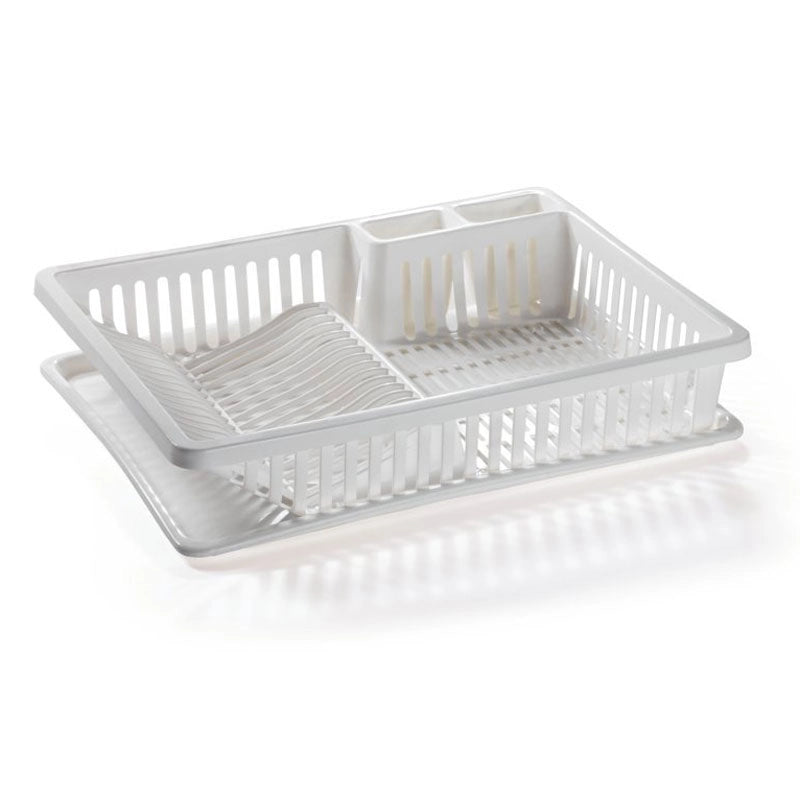 SCOLAPIATTI CON VASSOIO 36X47XH10 CM IN COLORE BIANCO