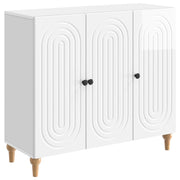 Credenza Bianco Lucido 89 x 34,5 x 80 cm Legno ingegnerizzato