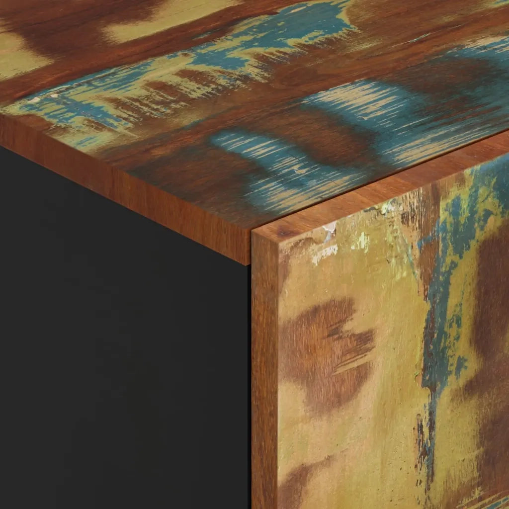 Credenza con Cassetto 60x33x100 Legno Massello Recupero e Ferro 352935