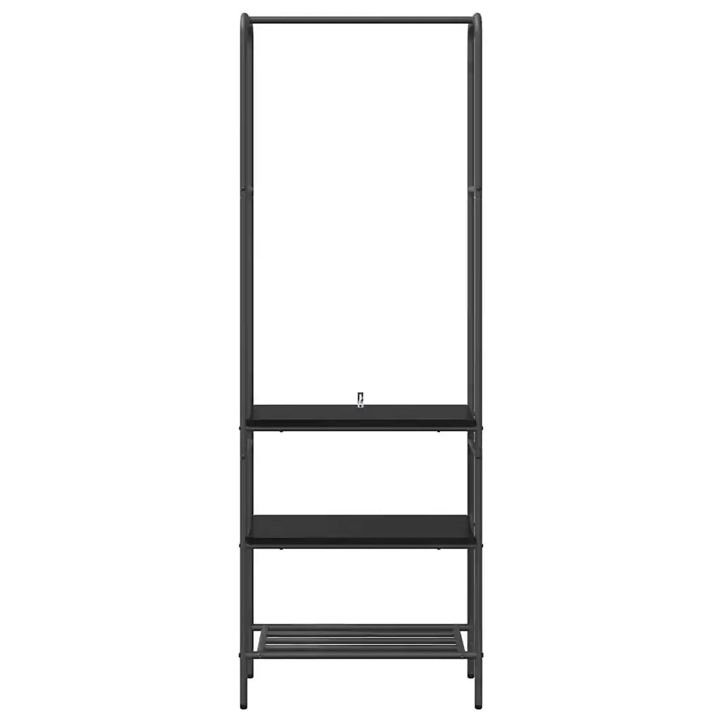 vidaXL Ripiano per vestiti con mensole Rovere nero 60 x 30 x 171 cm