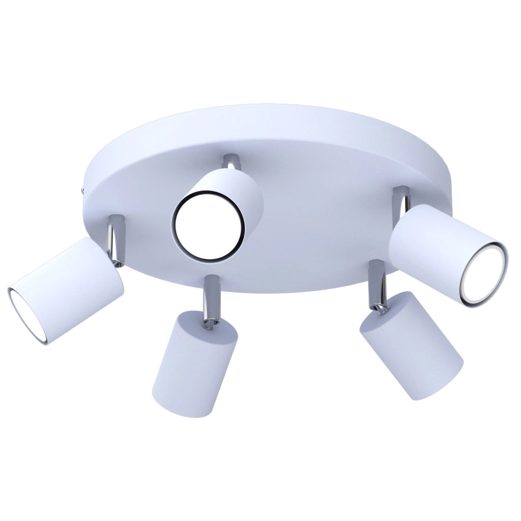 Plafoniera spot 5xGU10 blu metallo Fun Luminex