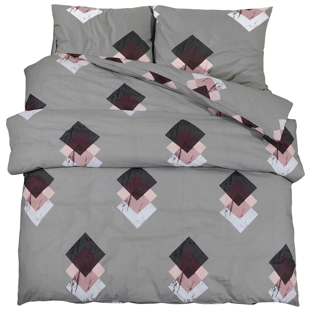 Set Copripiumino Grigio 220x240 cm in Cotone CFW3359917