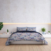 Copripiumino Matrimoniale con Federe Stampato in Microfibra Lena