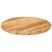 Piano per Tavolo Ø 70x3,8 cm Rotondo in Legno Massello di Mango 370065