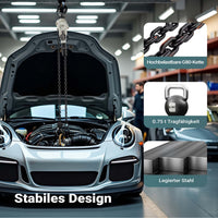 Paranco a leva 0,75 t x 1,5 m, paranco a catena compatto con impugnatura girevole a 360°, per lavori di sollevamento in spazi ristretti