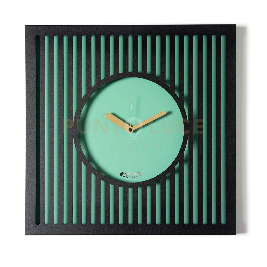 Orologio da parete elegante Tiffany grande Nero,verde acqua
