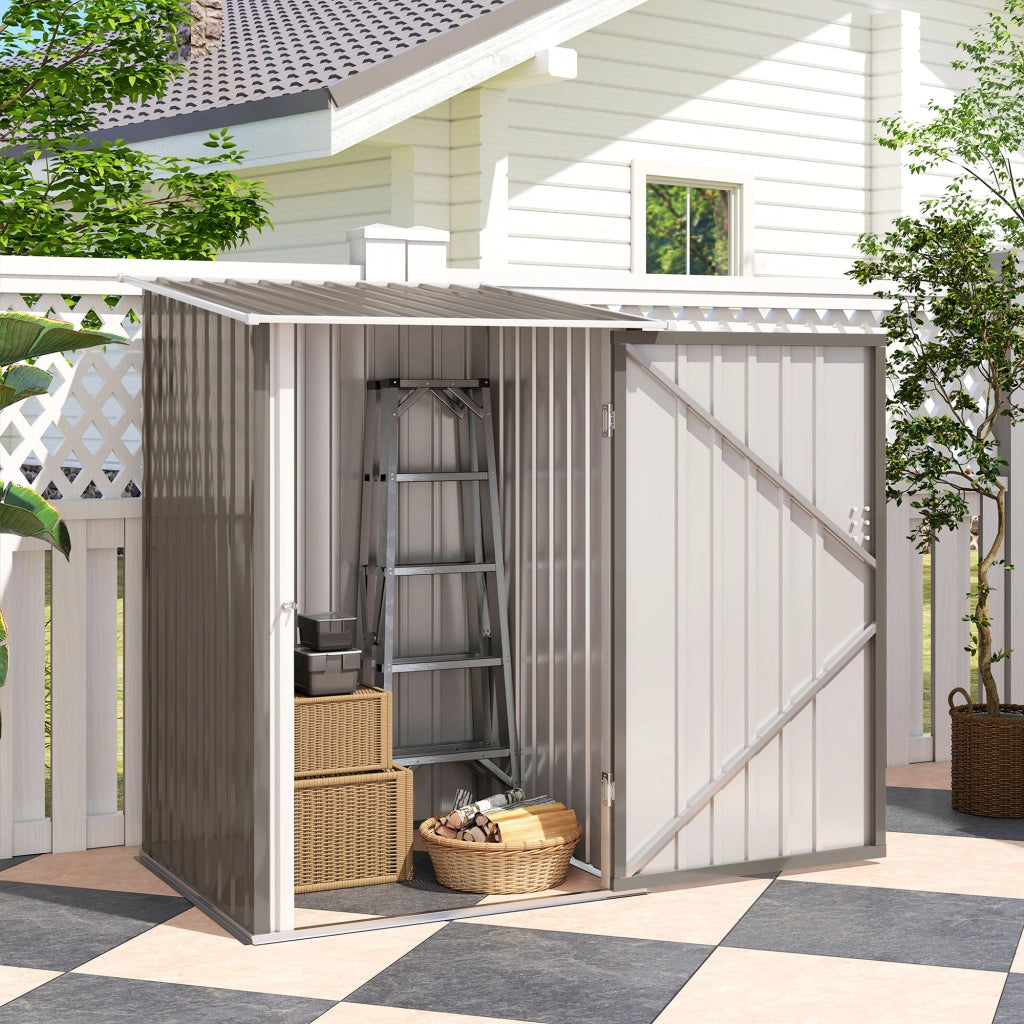 Casetta da Giardino in Acciaio ¨C zephmum ¨C Grigio 100x103x160 cm