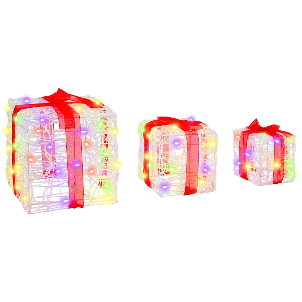 Scatola Regalo 3 pcs Multicolore 20 x 20 x 20 cm Acrilico 42019094