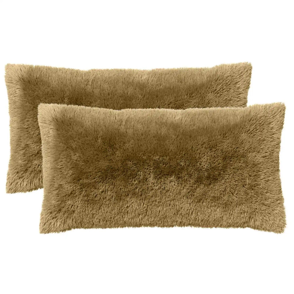 Cuscino con cuscino HEERLEN 2 pz Grigio Chiaro Fleece PV 925503