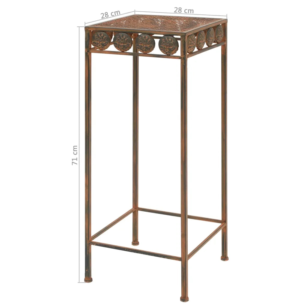 Set Piedistalli per piante | Sostegno per piante 3 pz Vintage Metallo Effetto Ruggine