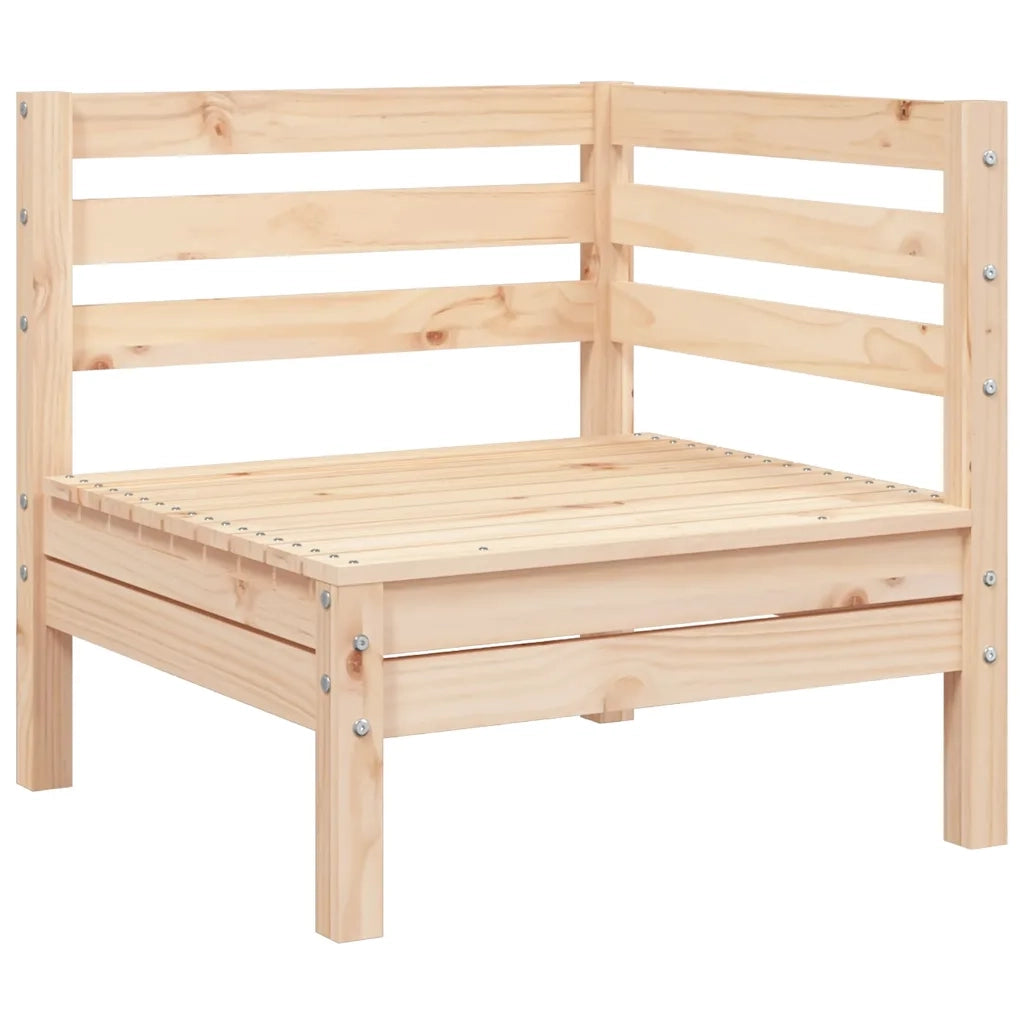 Divano da Giardino a 3 Posti-Sofa da giardino in Legno Massello di Pino