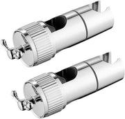 Regolabile support per doccia | Argento | Adatto per tubo di doccia da 16-28 mm | Rotativo 360 gradi | Senza forature | 2 pezzi