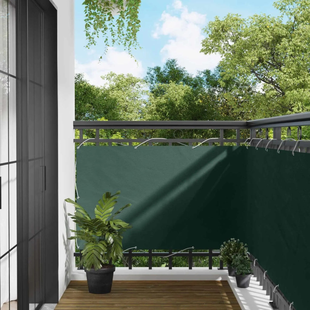 Schermo da balcone Verde Scuro 100 x 600 cm Tessuto Oxford