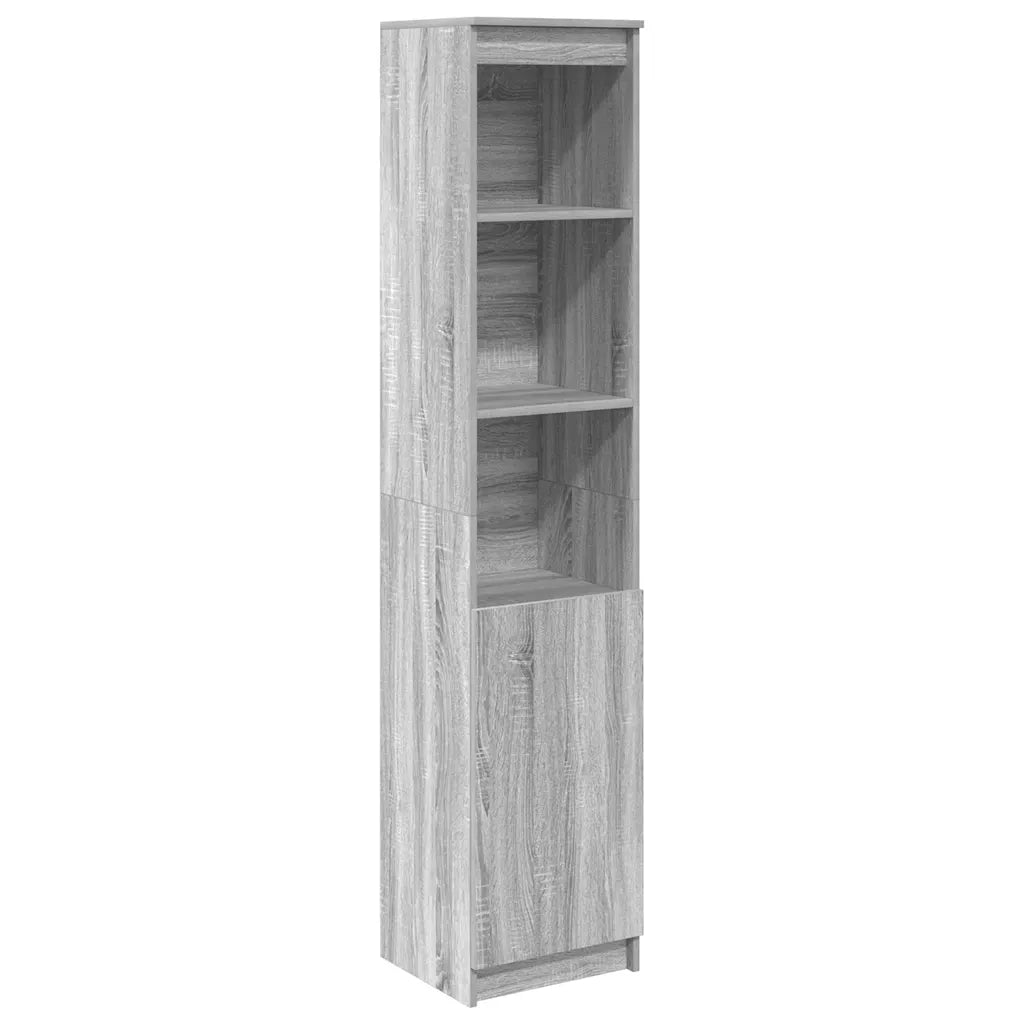 Credenza Grigio Sonoma 37,5x35x180 cm in Legno Multistrato