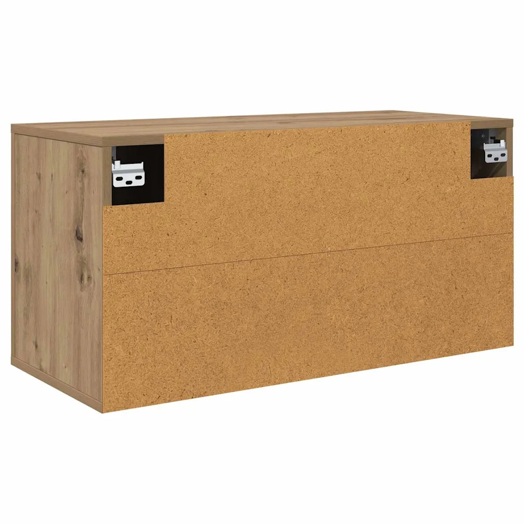 Mobile TV da parete 80 x 34,5 x 40 cm rovere artigianale 881151