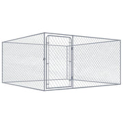 Recinto per animali da esterno per cani in acciaio zincato 2 x 2 x 1 m 02_0000471