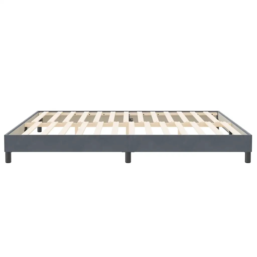 vidaXL Letto a Molle senza Materasso Grigio Scuro 200x220 cm Velluto