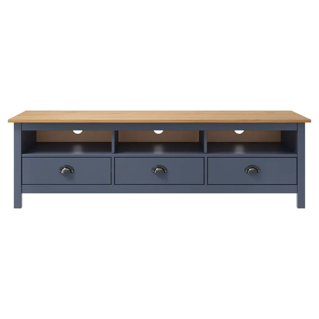 Mobile Porta TV Hill Grigio 158x40x47 cm in Legno di Pino cod mxl 13395