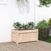 Fioriera da Giardino-Vaso da Esterno 60x31x31 cm in Legno Massello di Pino