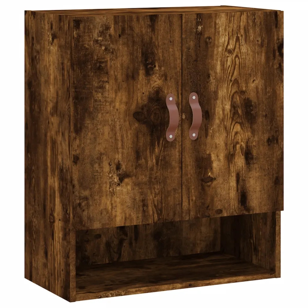 Armadietto a Muro | Mobile a Parete Rovere Fumo 60x31x70 cm in Legno Multistrato
