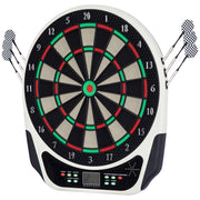 Bersaglio elettronico per freccette con display LCD, 6 freccette, 24 punte, 18 giochi, 159 opzioni di punteggio, per 8 giocatori