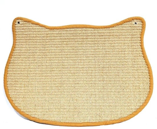 Kittino con forma di cuore per gatti, materiale di sisal, con adesivo per fissaggio al muro e al pavimento (unico modello, gatto A)