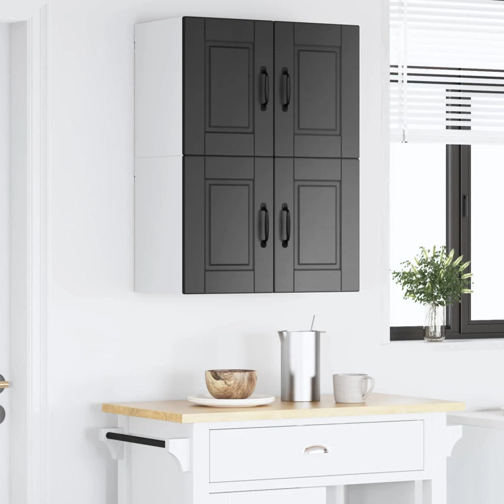 Armadietto a muro PORTO 2 pcs Nero 60 x 31 x 40 cm