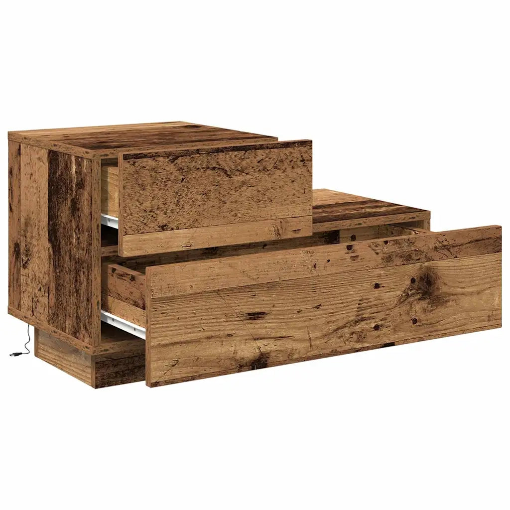 Comodino | Armadio da Notte | Mobiletto da notte con cassetto Legno vecchio 70 x 36 x 40,5 cm